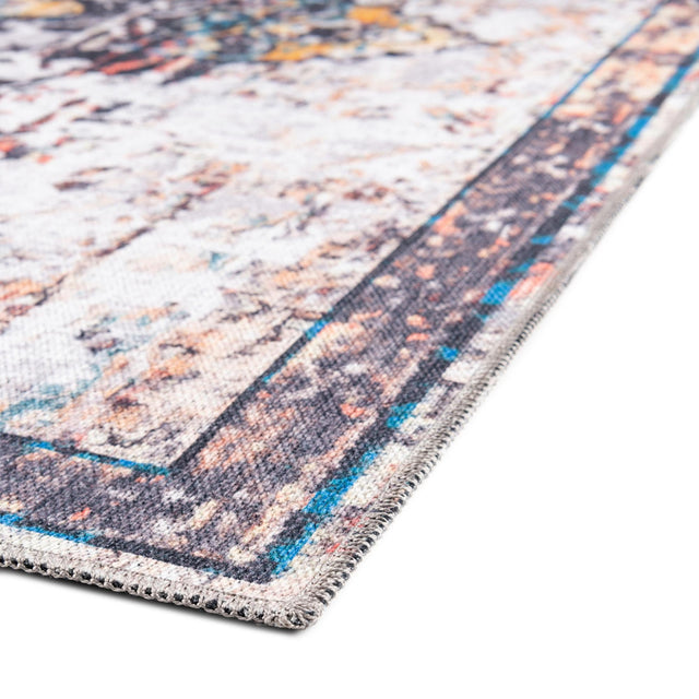 Washable Sea Salt White 7' 10 x 11' Renaissance Rectangle Area Rug Easy to Clean Stain Resistant & Durable Colorful Distressed Vintage Carpet for Sale at Rug Engine