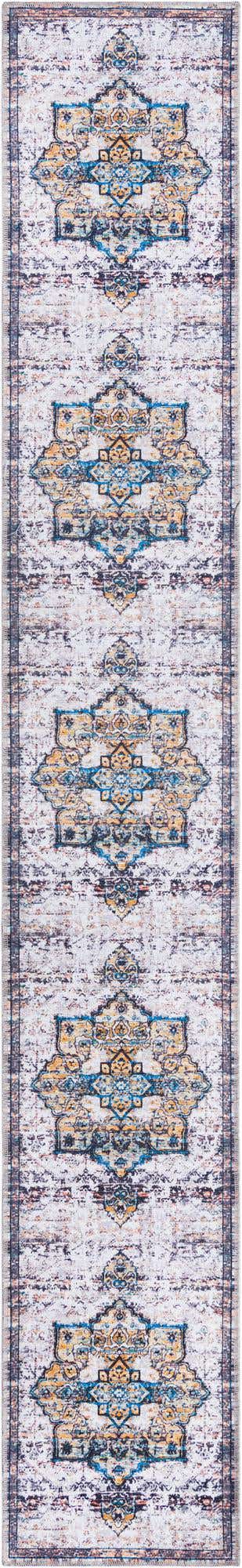 Washable Sea Salt White 2' x 13' 1 Renaissance Runner Area Rug Easy to Clean Stain Resistant & Durable Colorful Distressed Vintage Carpet for Sale at Rug Engine