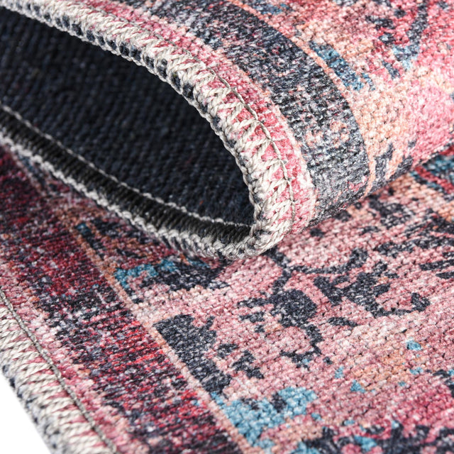 Washable Brick 2' 7 x 12' Renaissance Runner Area Rug Easy to Clean Stain Resistant & Durable Colorful Distressed Vintage Carpet for Sale at Rug Engine