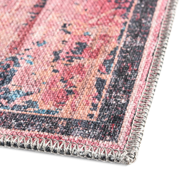 Washable Brick 2' 7 x 12' Renaissance Runner Area Rug Easy to Clean Stain Resistant & Durable Colorful Distressed Vintage Carpet for Sale at Rug Engine