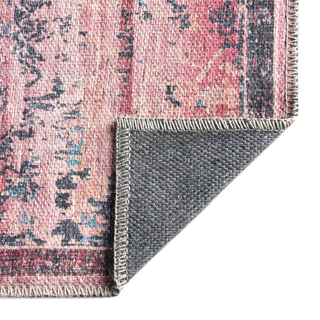 Washable Brick 2' 7 x 12' Renaissance Runner Area Rug Easy to Clean Stain Resistant & Durable Colorful Distressed Vintage Carpet for Sale at Rug Engine