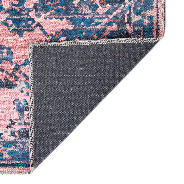 Washable Salmon Pink 10' 6 x 10' 6 Renaissance Square Area Rug Easy to Clean Stain Resistant & Durable Colorful Distressed Vintage Carpet for Sale at Rug Engine