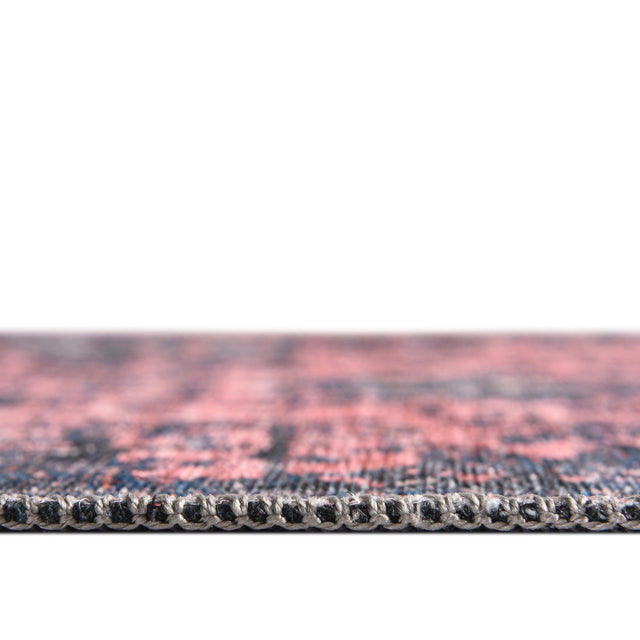 Washable Salmon Pink 2' x 13' Renaissance Runner Area Rug Easy to Clean Stain Resistant & Durable Colorful Distressed Vintage Carpet for Sale at Rug Engine