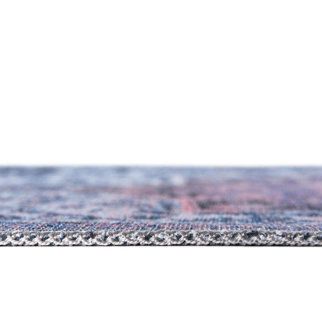 Washable Light Blue 2' 7 x 12' Renaissance Runner Area Rug Easy to Clean Stain Resistant & Durable Colorful Distressed Vintage Carpet for Sale at Rug Engine