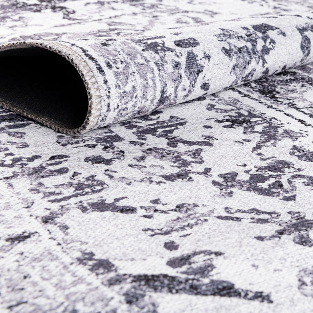 Washable Light Gray 5' 3 x 8' Renaissance Rectangle Area Rug Easy to Clean Stain Resistant & Durable Colorful Distressed Vintage Carpet for Sale at Rug Engine