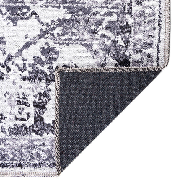Washable Light Gray 3' 3 x 5' 3 Renaissance Rectangle Area Rug Easy to Clean Stain Resistant & Durable Colorful Distressed Vintage Carpet for Sale at Rug Engine