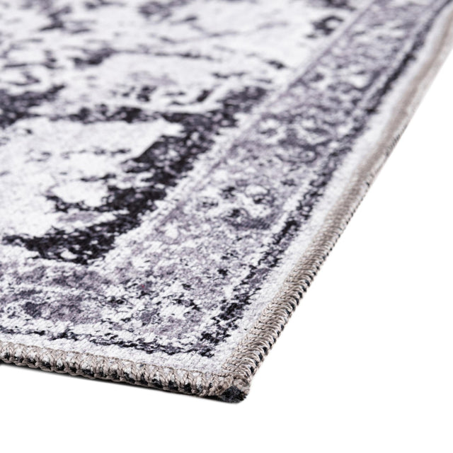 Washable Light Gray 7' 3 x 7' 3 Renaissance Square Area Rug Easy to Clean Stain Resistant & Durable Colorful Distressed Vintage Carpet for Sale at Rug Engine