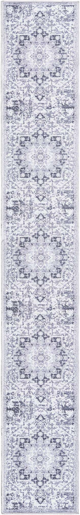 Washable Light Gray 2' x 13' 1 Renaissance Runner Area Rug Easy to Clean Stain Resistant & Durable Colorful Distressed Vintage Carpet for Sale at Rug Engine