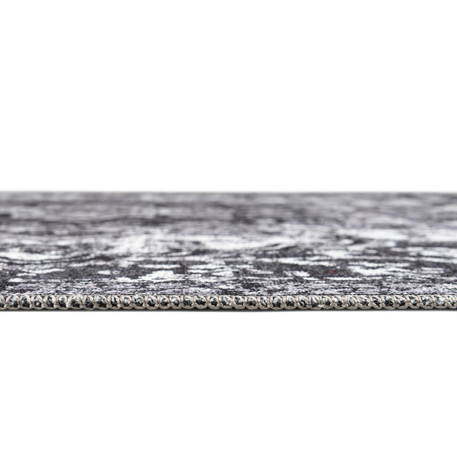 Washable Dark Gray 3' 3 x 5' 3 Renaissance Rectangle Area Rug Easy to Clean Stain Resistant & Durable Colorful Distressed Vintage Carpet for Sale at Rug Engine