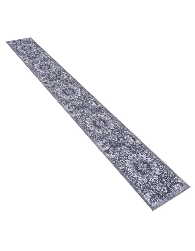 Washable Dark Gray 2' x 13' 1 Renaissance Runner Area Rug Easy to Clean Stain Resistant & Durable Colorful Distressed Vintage Carpet for Sale at Rug Engine