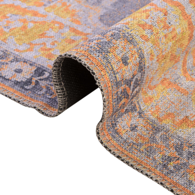 Washable Tuscan Yellow 10' 6 x 14' 1 Renaissance Rectangle Area Rug Easy to Clean Stain Resistant & Durable Colorful Distressed Vintage Carpet for Sale at Rug Engine