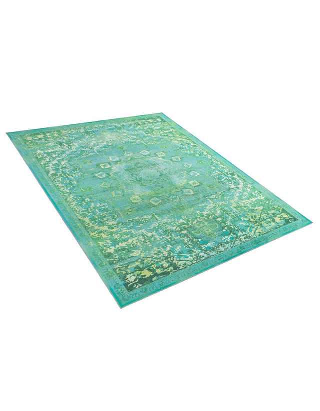 Washable Spring Green 10' 6 x 13' 1 Renaissance Rectangle Area Rug Easy to Clean Stain Resistant & Durable Colorful Distressed Vintage Carpet for Sale at Rug Engine