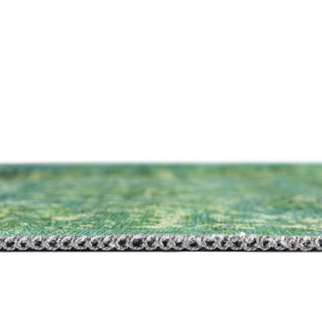 Washable Spring Green 2' x 6' 1 Renaissance Runner Area Rug Easy to Clean Stain Resistant & Durable Colorful Distressed Vintage Carpet for Sale at Rug Engine
