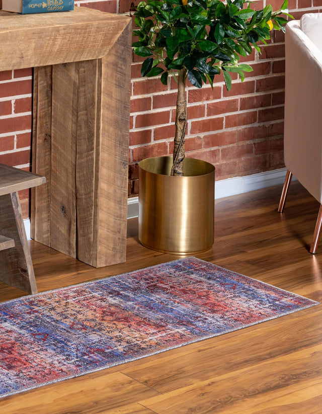 Washable Autumn 2' x 9' 10 Renaissance Runner Area Rug Easy to Clean Stain Resistant & Durable Colorful Distressed Vintage Carpet for Sale at Rug Engine