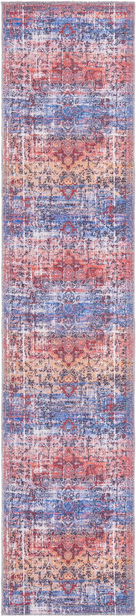 Washable Autumn 2' 7 x 12' Renaissance Runner Area Rug Easy to Clean Stain Resistant & Durable Colorful Distressed Vintage Carpet for Sale at Rug Engine