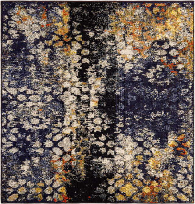 Navy Blue 6' x 6' Vita Square Area Rug