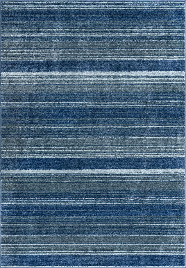 Blue 5' 3 x 8' Gemstone Rectangle Area Rug Polypropylene Contemporary Carpet Easy Clean Stain Resistant for Home Design Decorating for Sale at Rug Engine