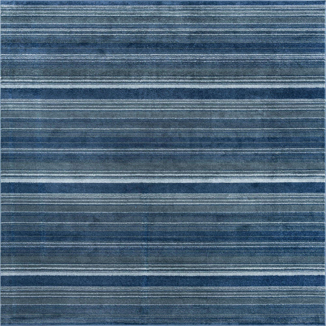Blue 9' 10 x 9' 10 Gemstone Square Area Rug Polypropylene Contemporary Carpet Easy Clean Stain Resistant for Home Design Decorating for Sale at Rug Engine