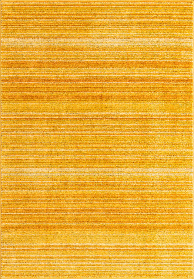 Yellow 4' 1 x 6' 3 Gemstone Rectangle Area Rug Polypropylene Contemporary Carpet Easy Clean Stain Resistant for Home Design Decorating for Sale at Rug Engine