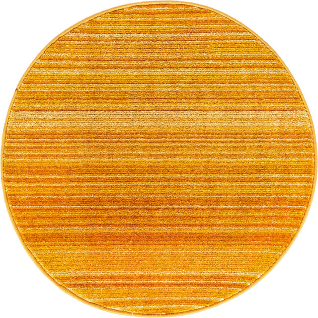 Yellow 3' 3 x 3' 3 Gemstone Round Area Rug Polypropylene Contemporary Carpet Easy Clean Stain Resistant for Home Design Decorating for Sale at Rug Engine