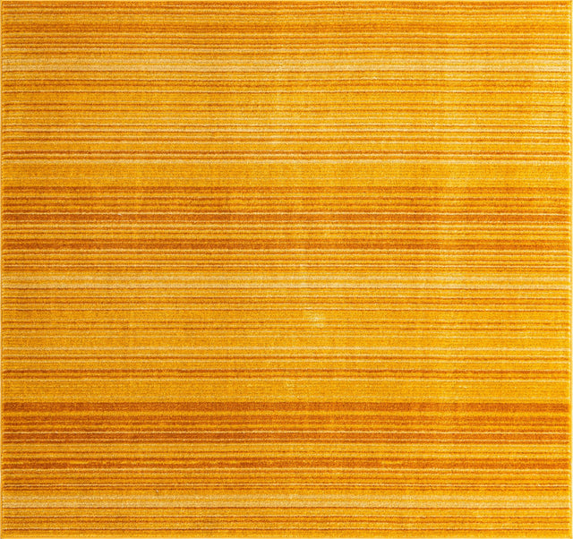 Yellow 7' 3 x 7' 3 Gemstone Square Area Rug Polypropylene Contemporary Carpet Easy Clean Stain Resistant for Home Design Decorating for Sale at Rug Engine