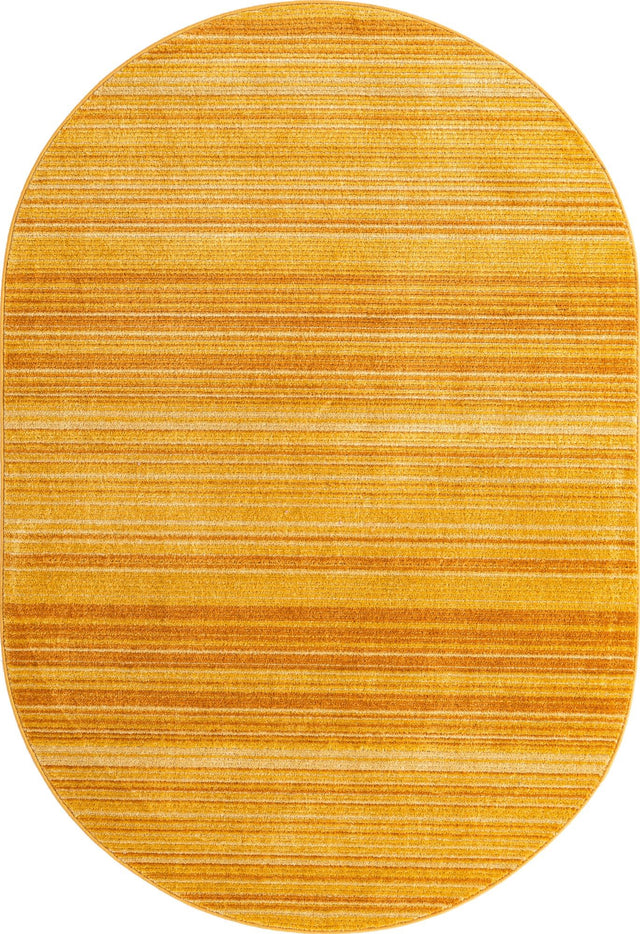 Yellow 5' 3 x 8' Gemstone Oval Area Rug Polypropylene Contemporary Carpet Easy Clean Stain Resistant for Home Design Decorating for Sale at Rug Engine