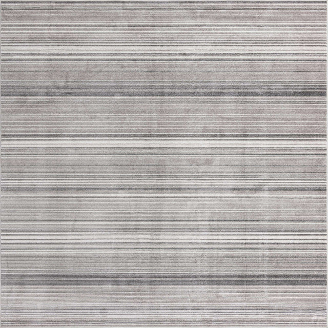 Gray 9' 10 x 9' 10 Gemstone Square Area Rug Polypropylene Contemporary Carpet Easy Clean Stain Resistant for Home Design Decorating for Sale at Rug Engine