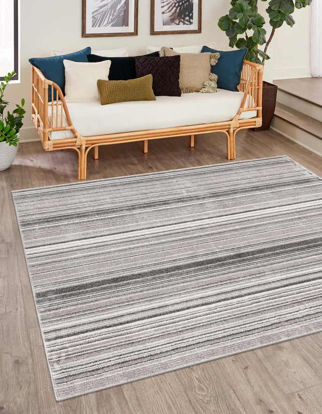 Gray 7' 3 x 7' 3 Gemstone Square Area Rug Polypropylene Contemporary Carpet Easy Clean Stain Resistant for Home Design Decorating for Sale at Rug Engine