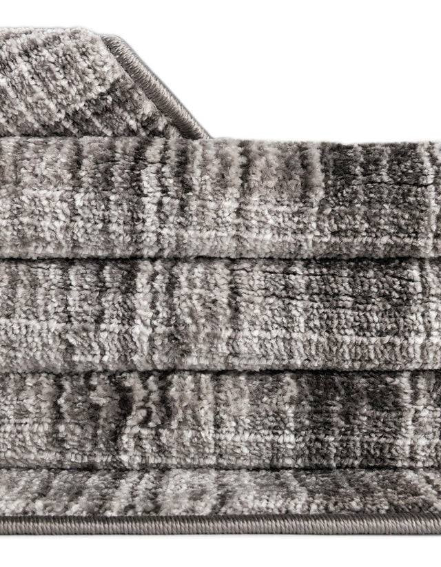 Gray 2' 2 x 5' 11 Gemstone Runner Area Rug Polypropylene Contemporary Carpet Easy Clean Stain Resistant for Home Design Decorating for Sale at Rug Engine