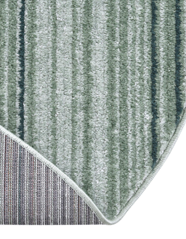 Green 5' 3 x 5' 3 Gemstone Round Area Rug Polypropylene Contemporary Carpet Easy Clean Stain Resistant for Home Design Decorating for Sale at Rug Engine