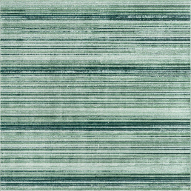 Green 9' 10 x 9' 10 Gemstone Square Area Rug Polypropylene Contemporary Carpet Easy Clean Stain Resistant for Home Design Decorating for Sale at Rug Engine