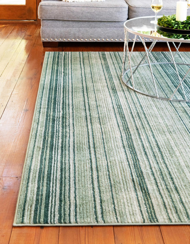Green 7' 3 x 7' 3 Gemstone Square Area Rug Polypropylene Contemporary Carpet Easy Clean Stain Resistant for Home Design Decorating for Sale at Rug Engine