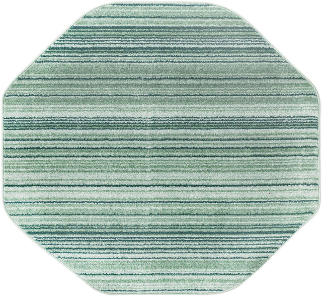 Green 4' 1 x 4' 1 Gemstone Octagon Area Rug Polypropylene Contemporary Carpet Easy Clean Stain Resistant for Home Design Decorating for Sale at Rug Engine