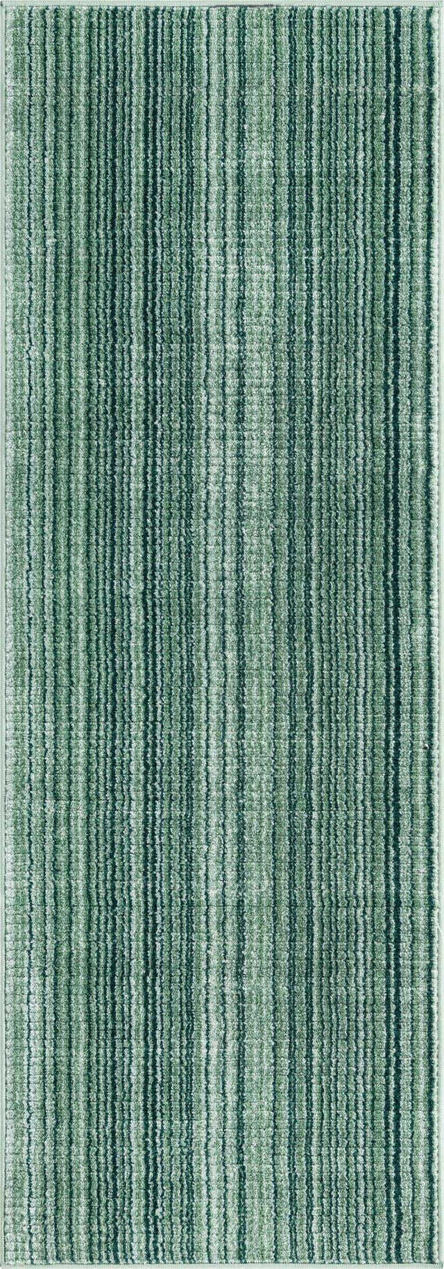 Green 2' 2 x 5' 11 Gemstone Runner Area Rug Polypropylene Contemporary Carpet Easy Clean Stain Resistant for Home Design Decorating for Sale at Rug Engine