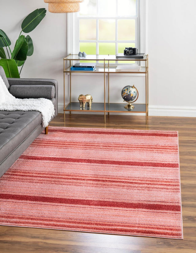 Rusty Pink Rose 7' 10 x 10' 2 Gemstone Rectangle Area Rug Polypropylene Contemporary Carpet Easy Clean Stain Resistant for Home Design Decorating for Sale at Rug Engine