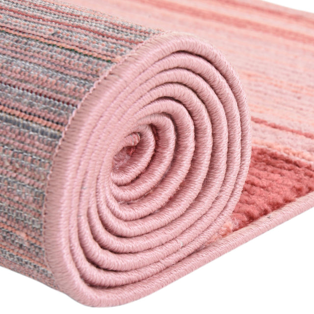 Rusty Pink Rose 9' x 12' Gemstone Rectangle Area Rug Polypropylene Contemporary Carpet Easy Clean Stain Resistant for Home Design Decorating for Sale at Rug Engine