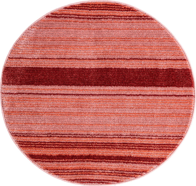 Rusty Pink Rose 3' 3 x 3' 3 Gemstone Round Area Rug Polypropylene Contemporary Carpet Easy Clean Stain Resistant for Home Design Decorating for Sale at Rug Engine