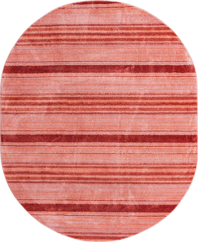 Rusty Pink Rose 7' 10 x 10' 2 Gemstone Oval Area Rug Polypropylene Contemporary Carpet Easy Clean Stain Resistant for Home Design Decorating for Sale at Rug Engine