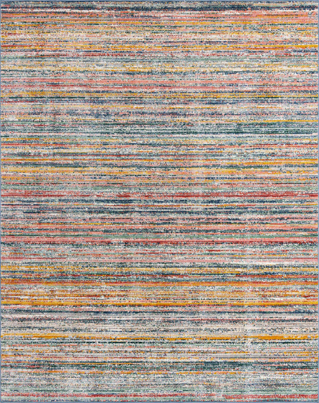 Multicolor 9' x 12' Gemstone Rectangle Area Rug Polypropylene Contemporary Carpet Easy Clean Stain Resistant for Home Design Decorating for Sale at Rug Engine
