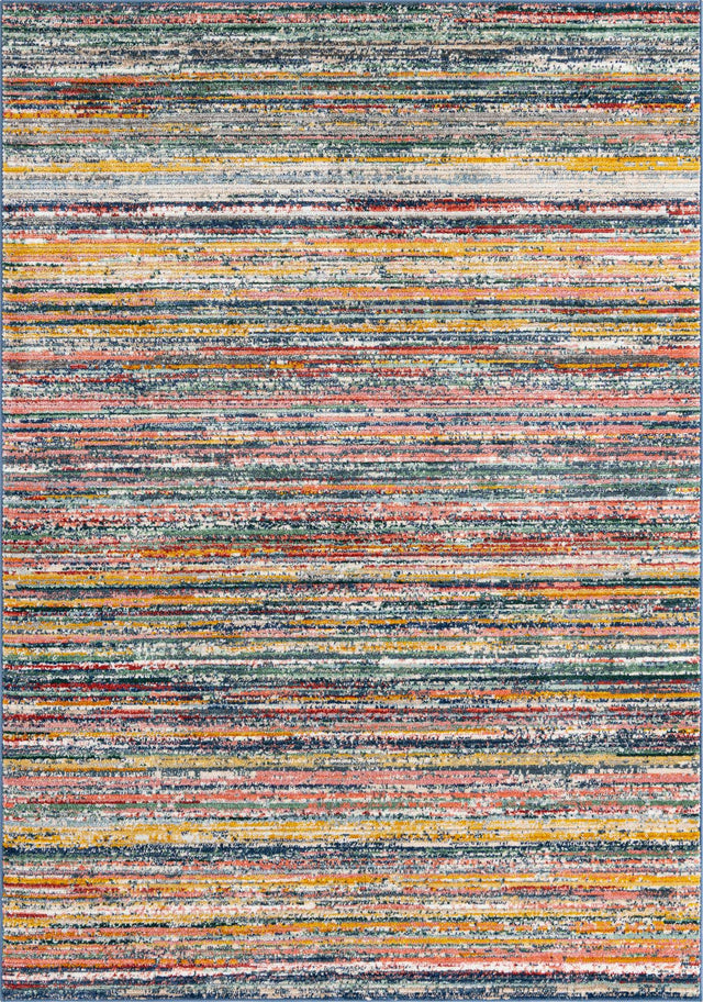 Multicolor 6' 1 x 9' 2 Gemstone Rectangle Area Rug Polypropylene Contemporary Carpet Easy Clean Stain Resistant for Home Design Decorating for Sale at Rug Engine