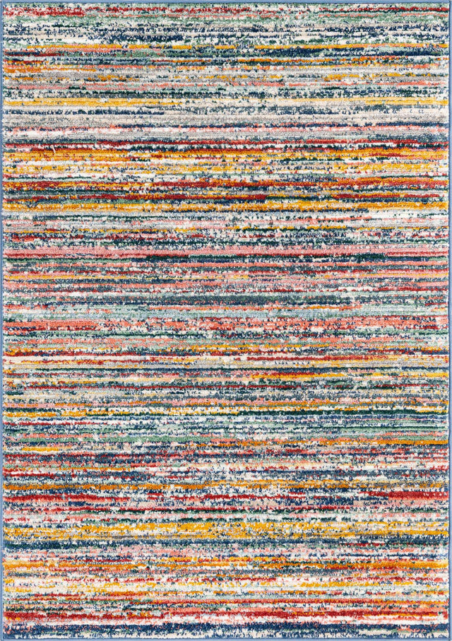 Multicolor 4' 1 x 6' 3 Gemstone Rectangle Area Rug Polypropylene Contemporary Carpet Easy Clean Stain Resistant for Home Design Decorating for Sale at Rug Engine
