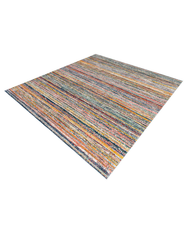 Multicolor 9' 10 x 9' 10 Gemstone Square Area Rug Polypropylene Contemporary Carpet Easy Clean Stain Resistant for Home Design Decorating for Sale at Rug Engine