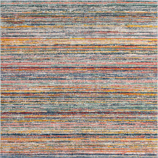 Multicolor 9' 10 x 9' 10 Gemstone Square Area Rug Polypropylene Contemporary Carpet Easy Clean Stain Resistant for Home Design Decorating for Sale at Rug Engine
