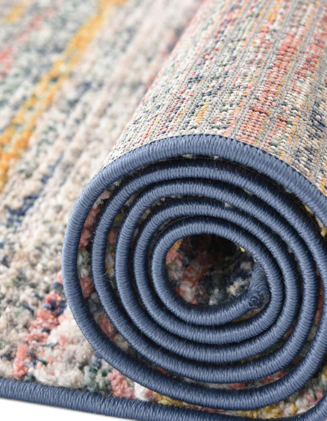 Multicolor 2' 2 x 5' 1 Gemstone Runner Area Rug Polypropylene Contemporary Carpet Easy Clean Stain Resistant for Home Design Decorating for Sale at Rug Engine