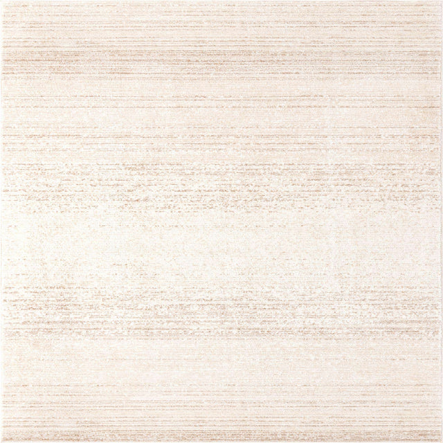 Ivory 9' 10 x 9' 10 Gemstone Square Area Rug Polypropylene Contemporary Carpet Easy Clean Stain Resistant for Home Design Decorating for Sale at Rug Engine