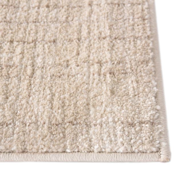Ivory 2' 7 x 12' Gemstone Runner Area Rug Polypropylene Contemporary Carpet Easy Clean Stain Resistant for Home Design Decorating for Sale at Rug Engine