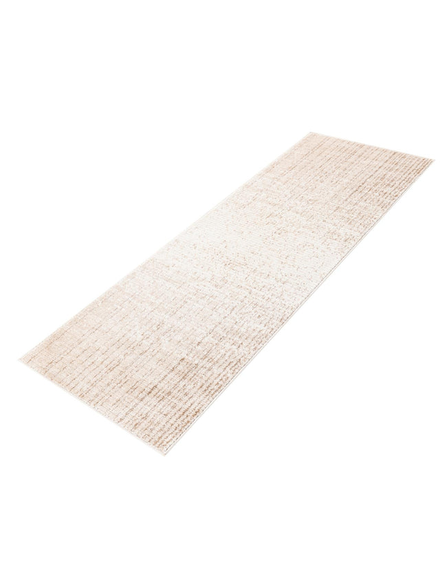 Ivory 2' 2 x 5' 11 Gemstone Runner Area Rug Polypropylene Contemporary Carpet Easy Clean Stain Resistant for Home Design Decorating for Sale at Rug Engine