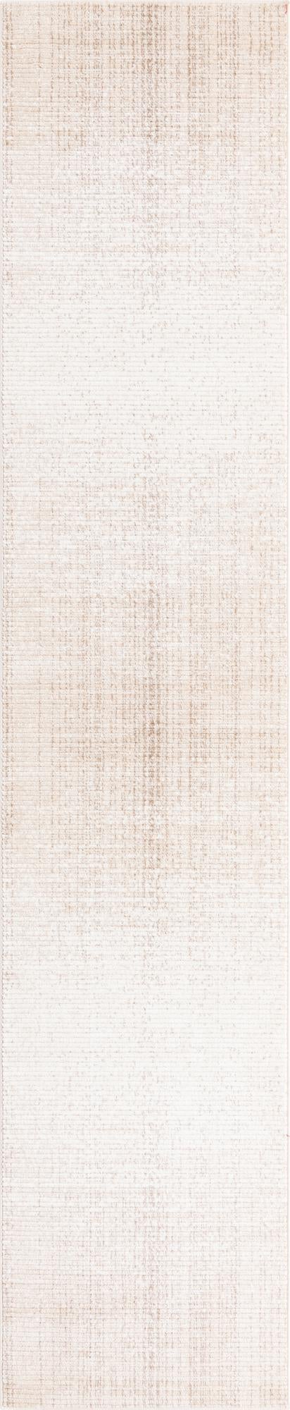 Ivory 2' 7 x 12' Gemstone Runner Area Rug Polypropylene Contemporary Carpet Easy Clean Stain Resistant for Home Design Decorating for Sale at Rug Engine