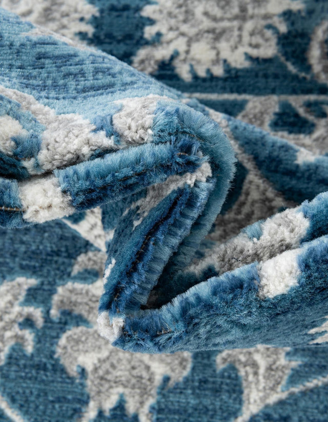 Blue 5' 3 x 5' 3 Boston Octagon Area Rug 55% Polypropylene & 45% Polyester Easy Clean Traditional Classical Carpet for Contemporary Living Dining Room Office Space for Sale at Rug Engine