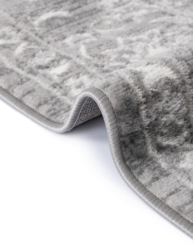 Gray 5' 3 x 5' 3 Boston Octagon Area Rug 55% Polypropylene & 45% Polyester Easy Clean Traditional Classical Carpet for Contemporary Living Dining Room Office Space for Sale at Rug Engine